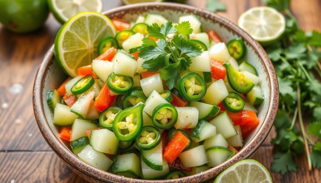salada refrescante para tacos