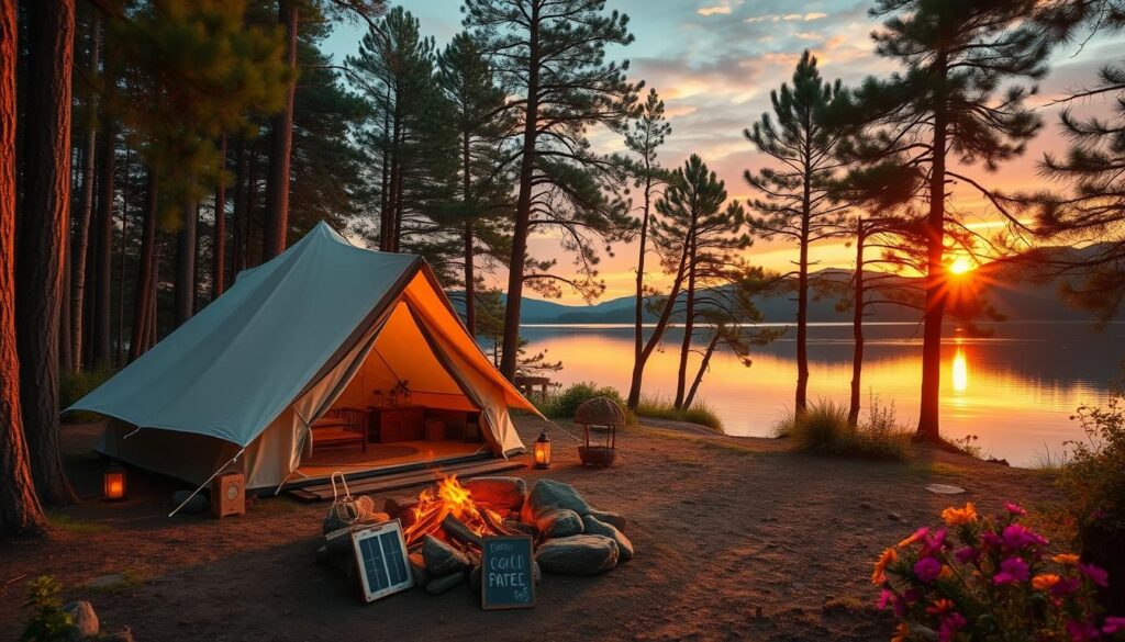 Acampamento sustentável Acampamento sustentável