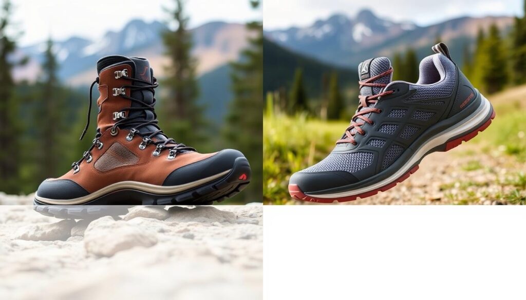 comparação de calçados