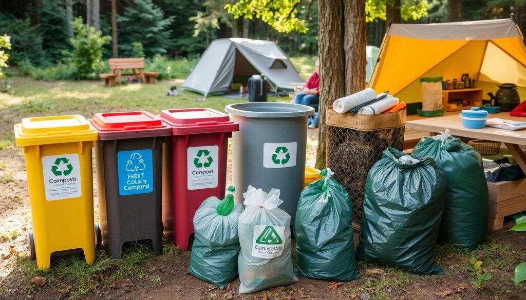 gestão de resíduos em acampamentos