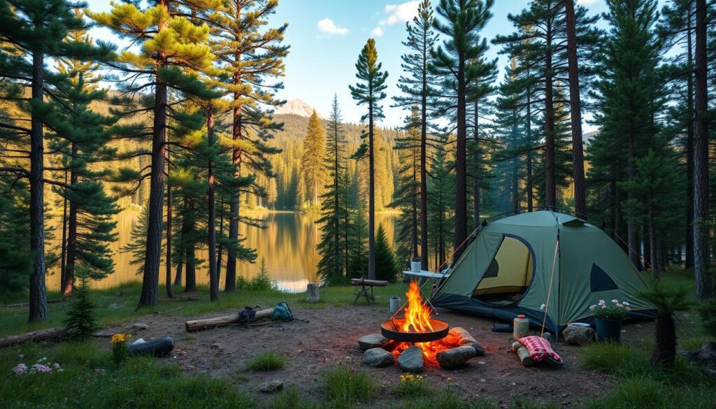 locais de acampamento