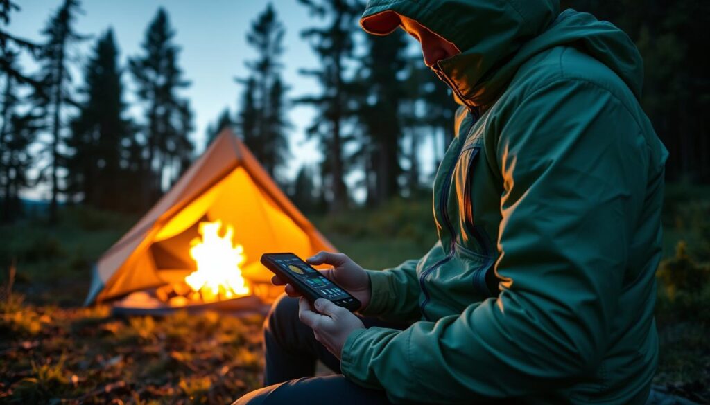 melhoria da experiência em camping